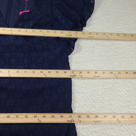 Lilly Pulitzer Kathie Dress True Navy Tanzanian Clip Size 0 Preppy Resort wear - Picture 4 of 9